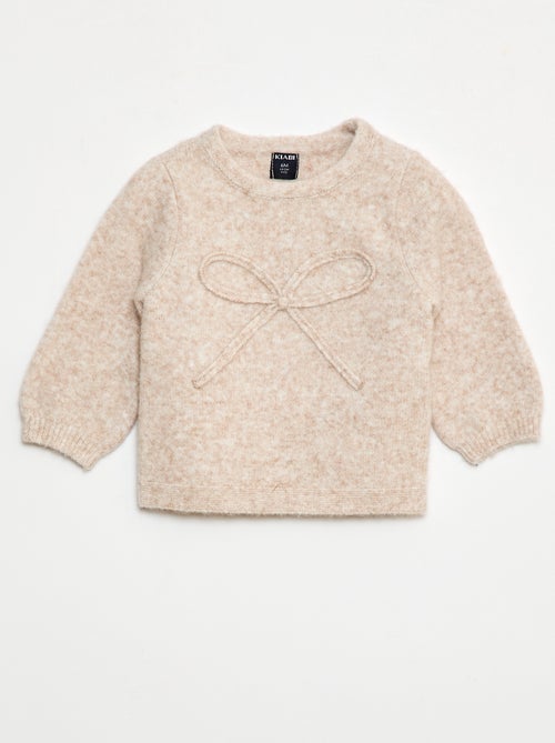 Camisola de malha com laço fantasia à frente - Kiabi