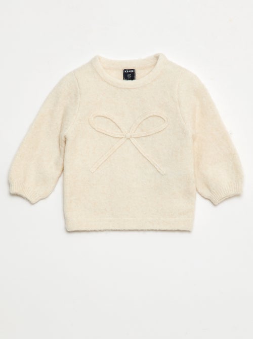 Camisola de malha com laço fantasia à frente - Kiabi