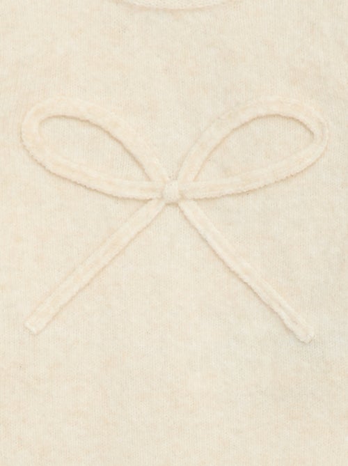 Camisola de malha com laço fantasia à frente - Kiabi