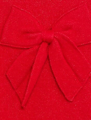 Camisola de malha com laço fantasia à frente