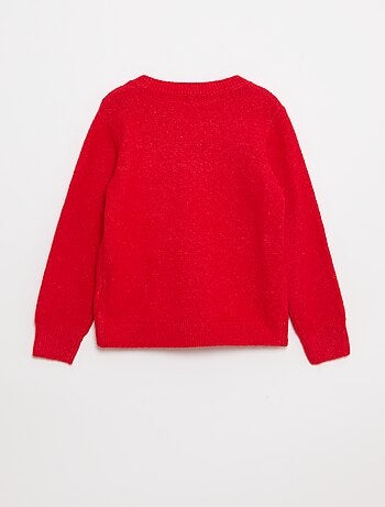 Camisola de malha com laço fantasia à frente