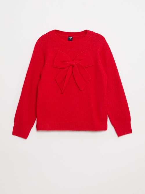 Camisola de malha com laço fantasia à frente - Kiabi
