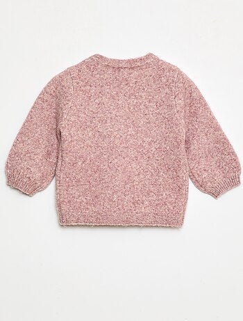 Camisola de malha com laço fantasia à frente