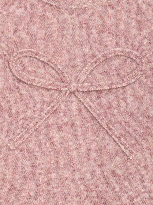 Camisola de malha com laço fantasia na frente - Kiabi