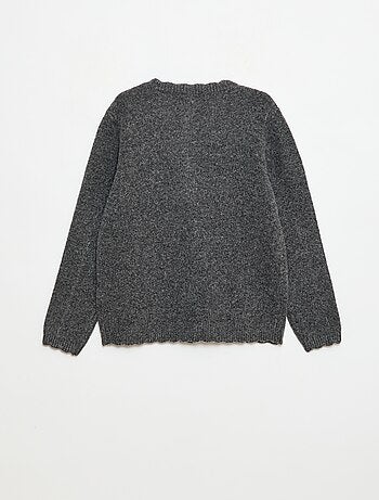 Camisola de malha com laços de veludo