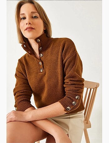 Camisola de malha com mangas abotoadas lucci