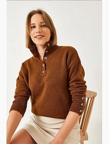 Camisola de malha com mangas abotoadas lucci