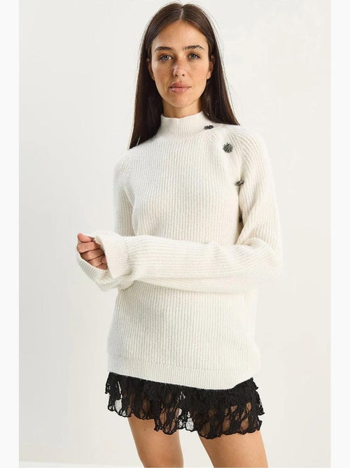 Camisola de malha com meia gola alta lucci - Kiabi Camisola de malha com meia gola alta lucci - Kiabi