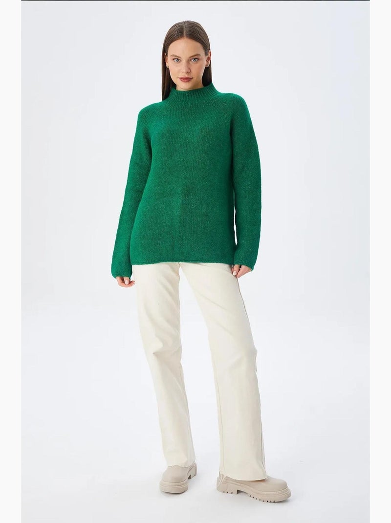 Camisola de malha com meio gola alta mixray Verde - Kiabi