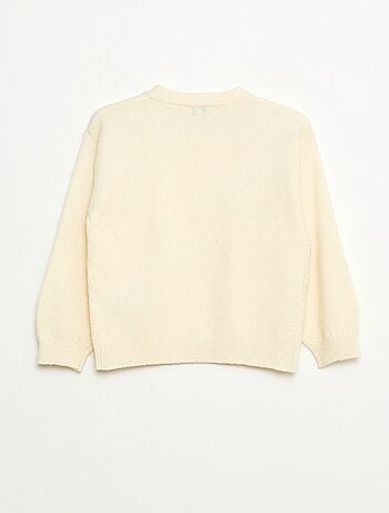 Camisola de malha com nó de malha torcida na frente