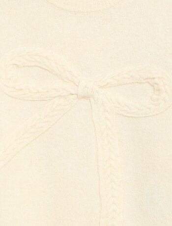 Camisola de malha com nó de malha torcida na frente