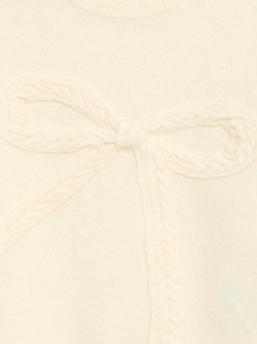 Camisola de malha com nó de malha torcida à frente - Kiabi