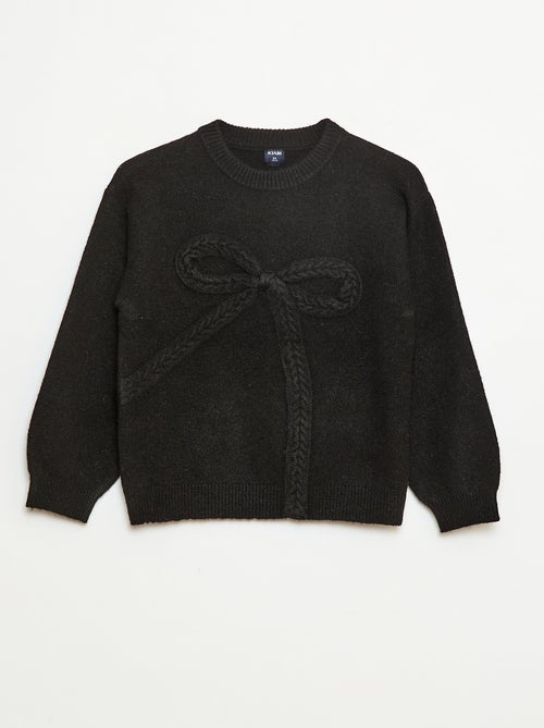 Camisola de malha com nó de malha torcida na frente - Kiabi