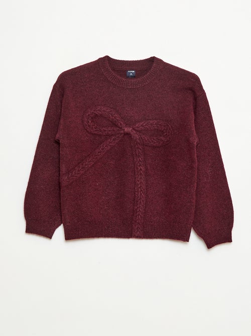 Camisola de malha com nó de malha torcida na frente - Kiabi