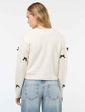 Camisola de malha com nós