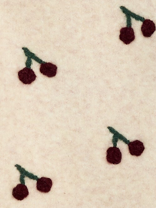 Camisola de malha com padrão de cereja em relevo - Kiabi