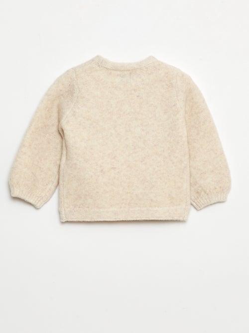 Camisola de malha com padrão de cereja em relevo - Kiabi