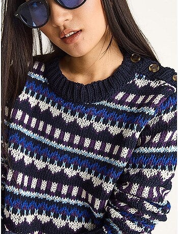 Camisola de malha com padrão étnico lucci