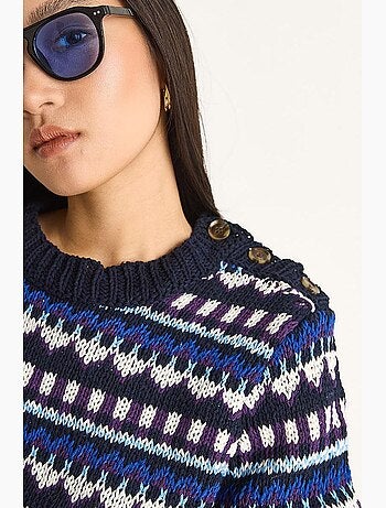 Camisola de malha com padrão étnico lucci