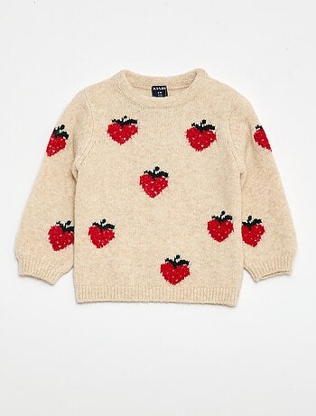 Camisola de malha com padrão fantasia