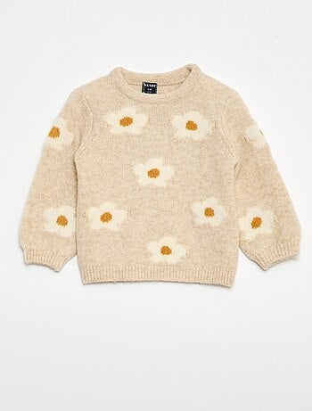 Camisola de malha com padrão fantasia