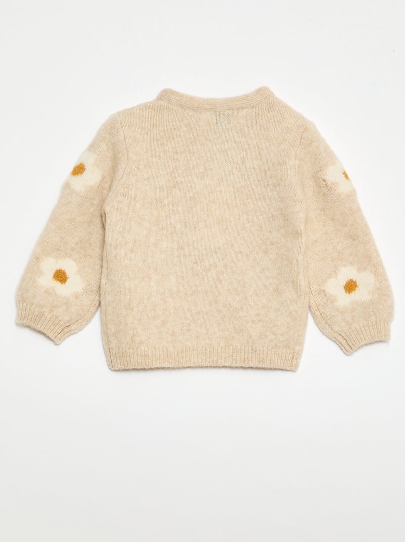 Camisola de malha com padrão fantasia Bege - Kiabi