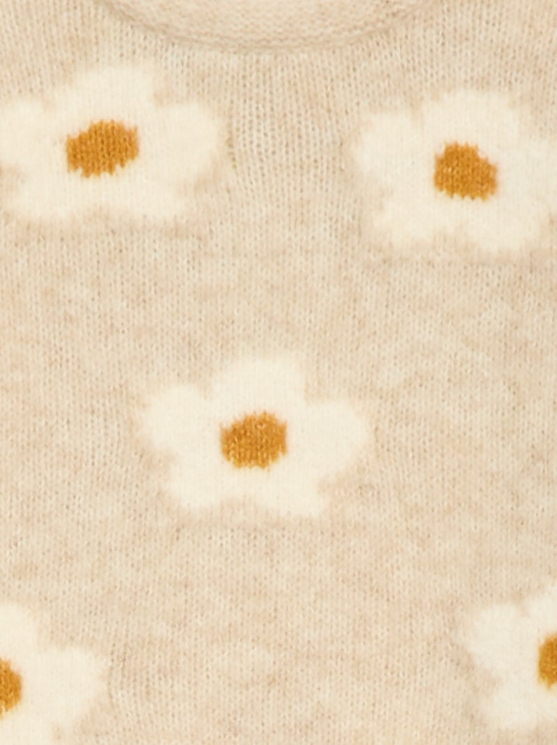 Camisola de malha com padrão fantasia Bege - Kiabi