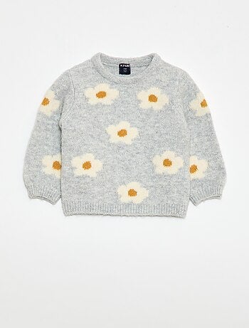 Camisola de malha com padrão fantasia