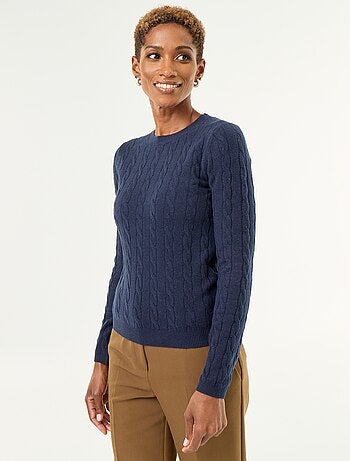Camisola de malha com tranças