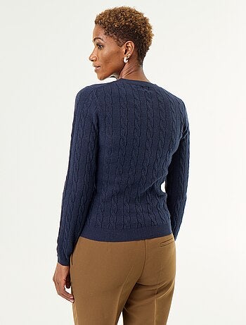 Camisola de malha com tranças