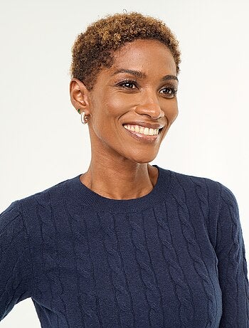 Camisola de malha com tranças