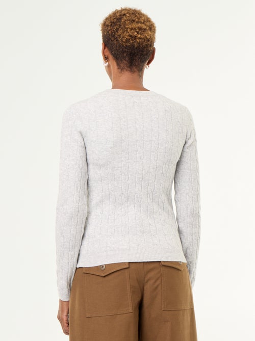 Camisola de malha com tranças - Kiabi