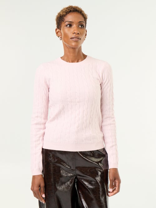 Camisola de malha com tranças - Kiabi