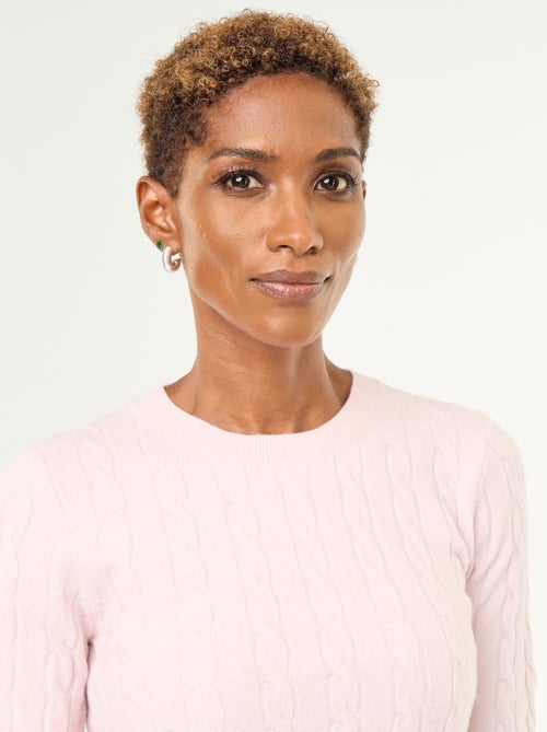 Camisola de malha com tranças - Kiabi