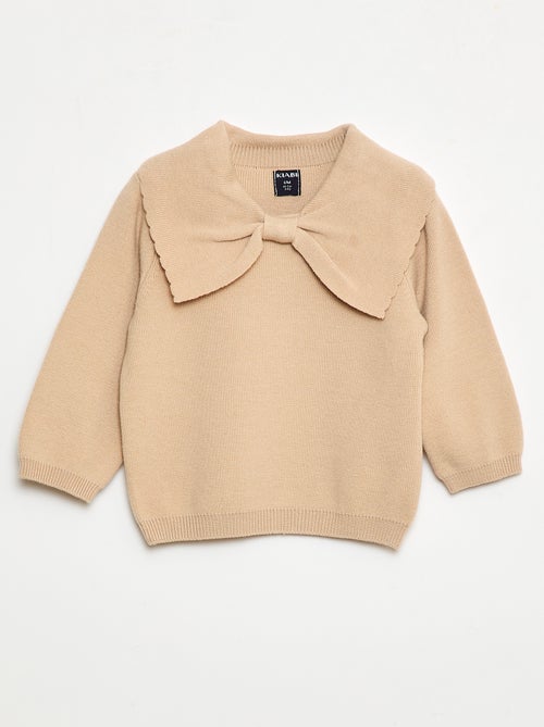 Camisola de malha com um grande laço fantasia à frente - Kiabi