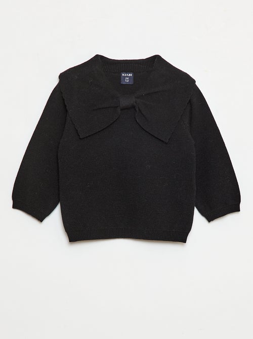 Camisola de malha com um grande laço fantasia à frente - Kiabi