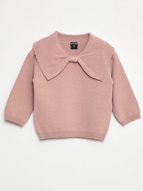 Camisola de malha com um grande laço fantasia à frente - Kiabi