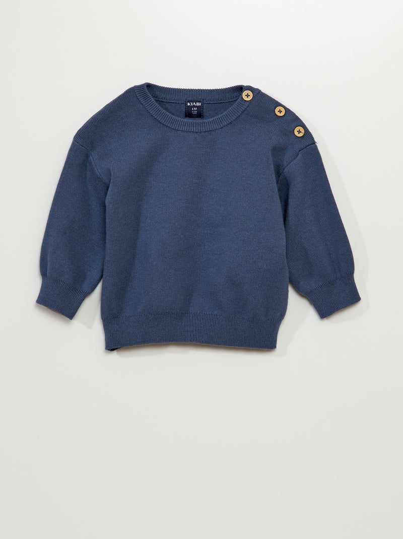 Camisola de malha compacta AZUL - Kiabi
