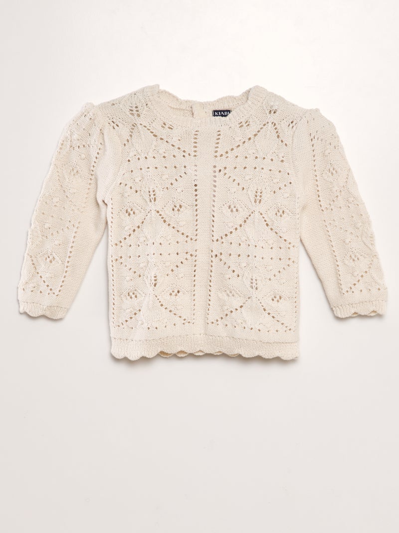 Camisola de malha compacta de fantasia BRANCO - Kiabi