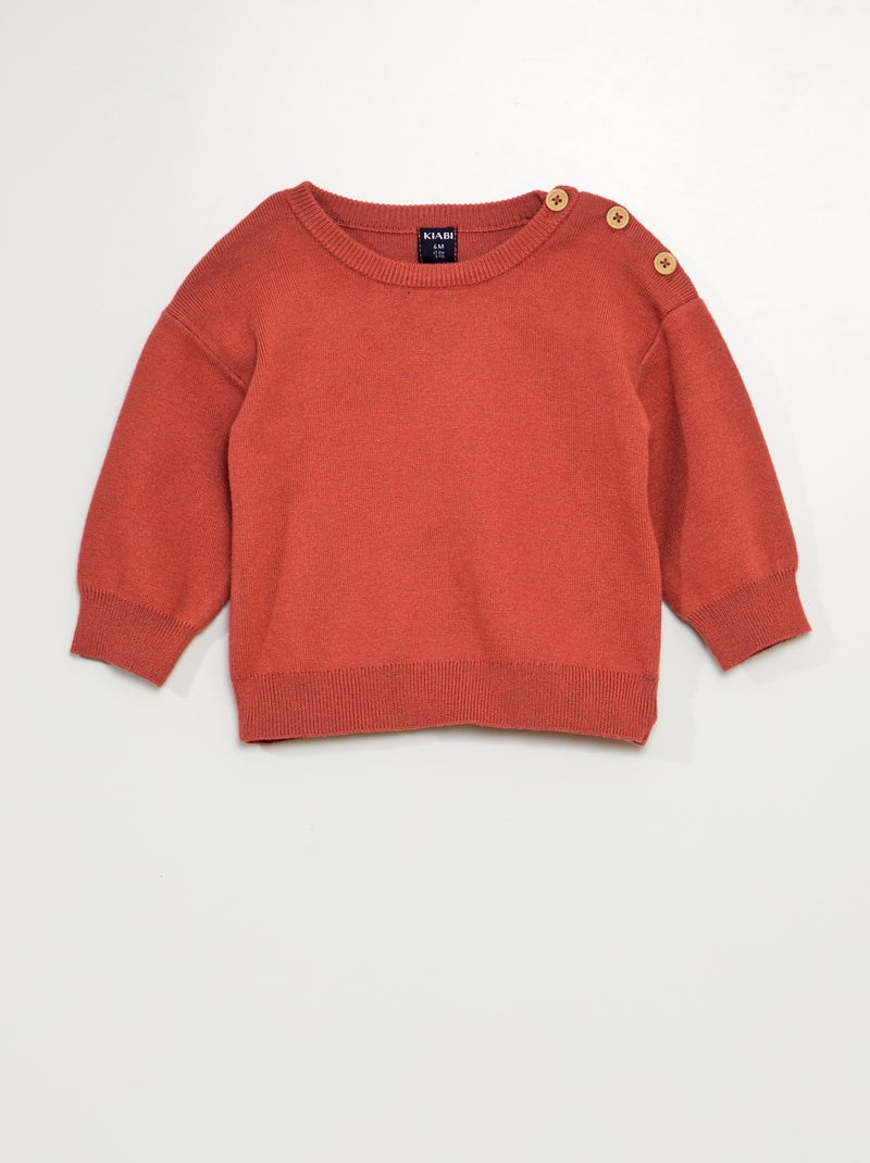 Camisola de malha compacta VERMELHO - Kiabi