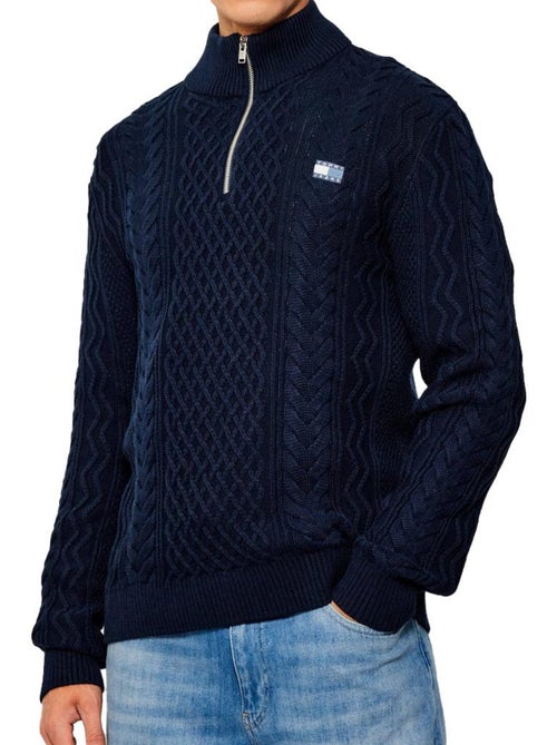 Camisola de malha de cabo para homem tommy hilfiger azul-marinho - Kiabi Camisola de malha de cabo para homem tommy hilfiger azul-marinho - Kiabi