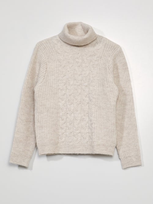 Camisola de malha de gola alta - Kiabi