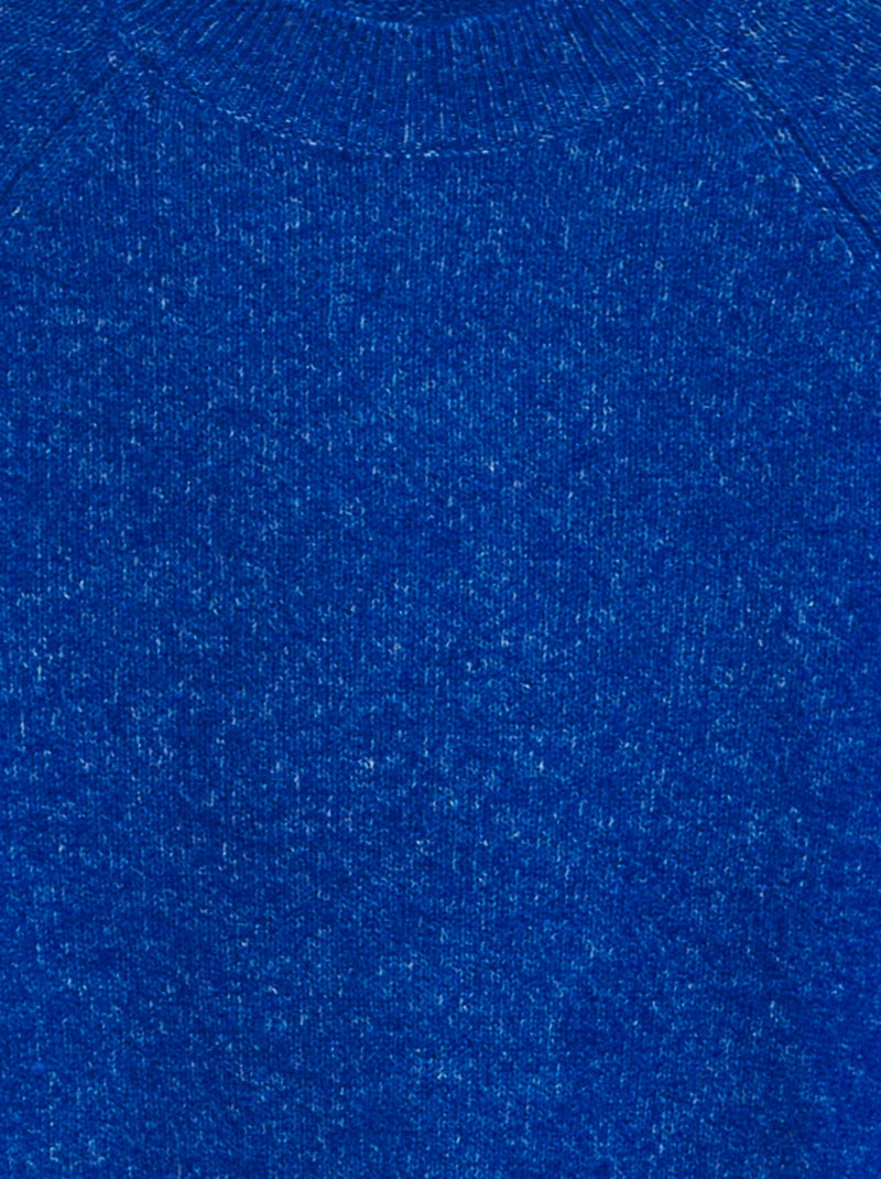 Camisola de malha de gola redonda Azul - Kiabi
