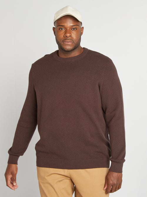 Camisola de malha de gola redonda - Kiabi