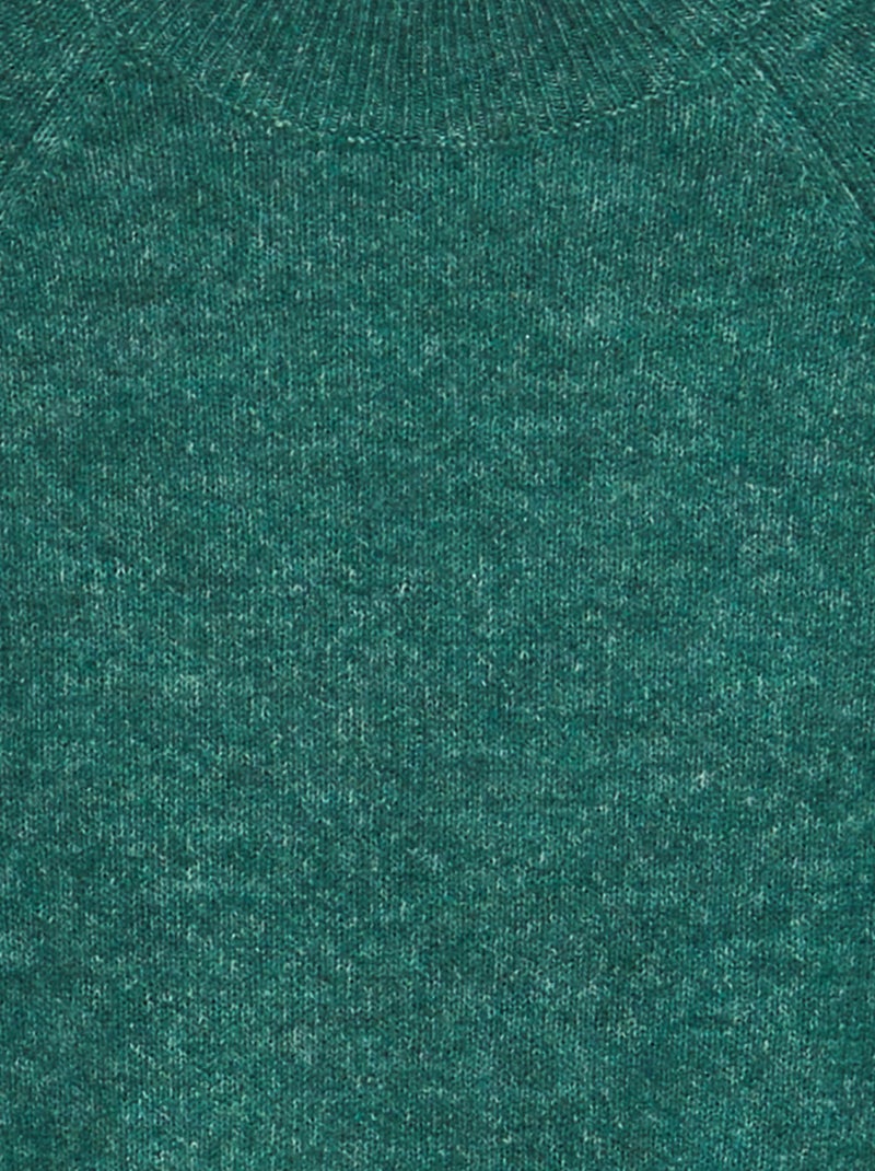Camisola de malha de gola redonda VERDE - Kiabi
