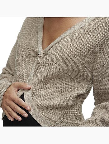 Camisola de Malha de Gravidez Bege para Mulher Mamalicious Lems