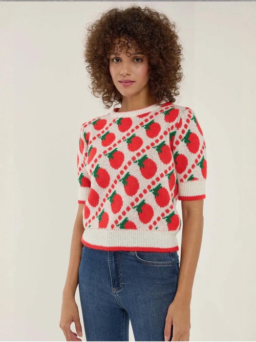 Camisola de malha de manga curta estampada hiccup - Kiabi Camisola de malha de manga curta estampada hiccup - Kiabi