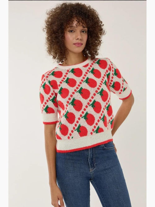 Camisola de malha de manga curta estampada hiccup - Kiabi Camisola de malha de manga curta estampada hiccup - Kiabi