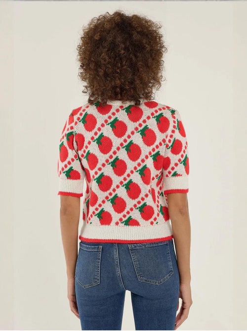 Camisola de malha de manga curta estampada - Kiabi Camisola de malha de manga curta estampada - Kiabi