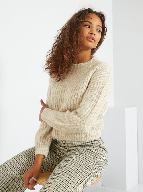 Camisola de malha de tricô - Kiabi